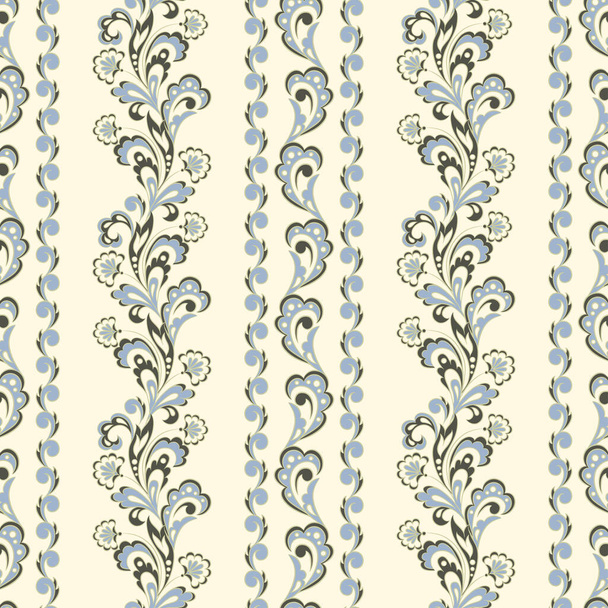 beautiful flowers seamless vector pattern. floral vintage background - Vector, Image