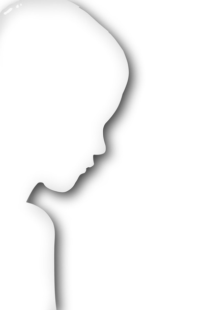 silhouette boy - Foto, afbeelding