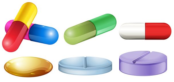 Медицинские таблетки
 - Вектор,изображение