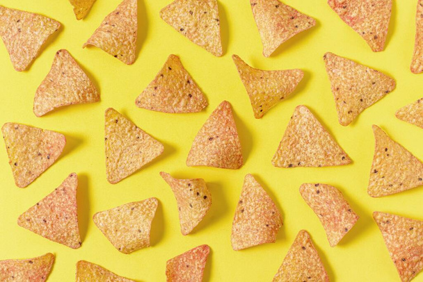 top view nacho chips. High quality beautiful photo concept - Foto, afbeelding