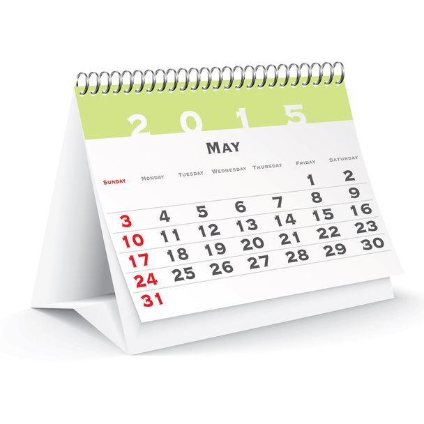 Май 2015 настольный календарь - вектор
 - Вектор,изображение