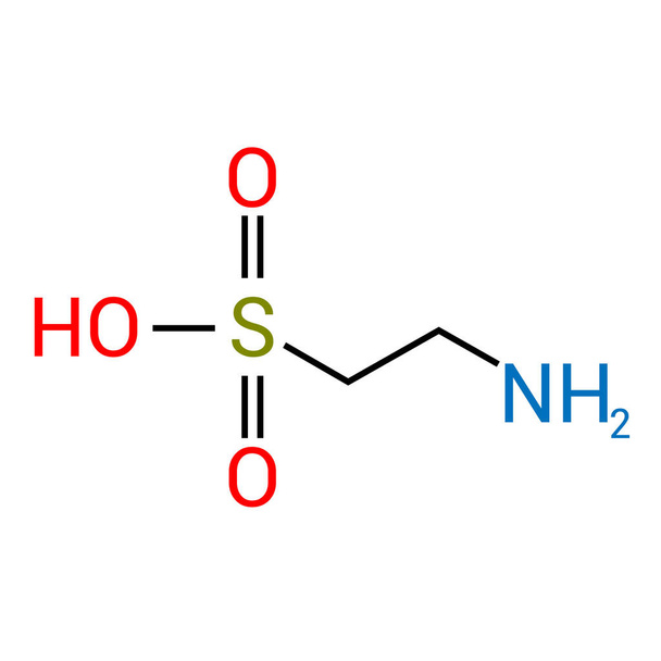 Taurine 'in kimyasal yapısı (C2H7NO3S) - Vektör, Görsel