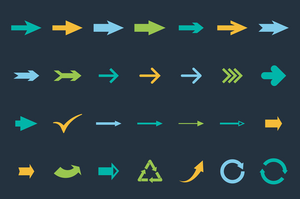 set arrows - Vector, Image