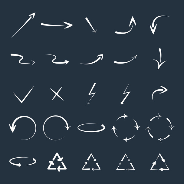 arrows set - Vector, afbeelding