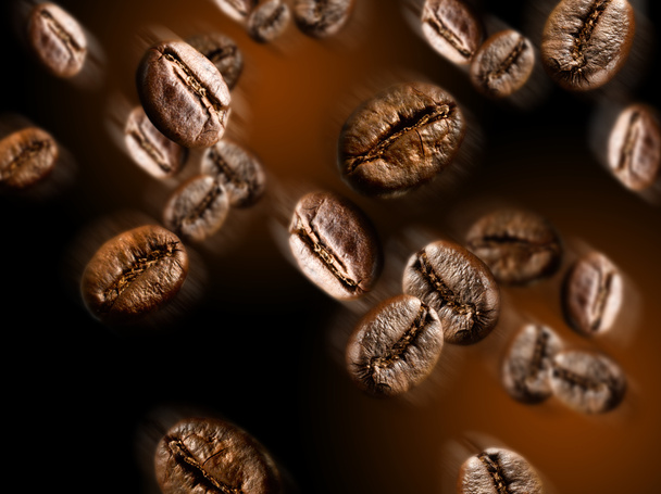 Fliegende Kaffeebohnen - Foto, Bild