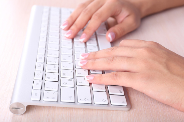 Female hands typing - Foto, Imagen