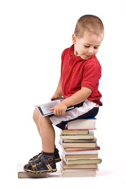 Хлопчик і книги
 - Фото, зображення