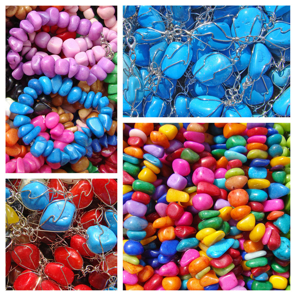 colorful semi-precious stones bijou pattern - Photo, Image