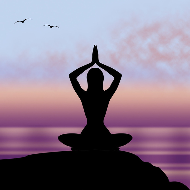 Yoga Pose significa harmonia de postura e sentir
 - Foto, Imagem