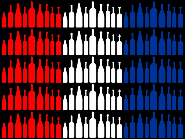 Flaga Holandia stanowi degustacja wina i butelki - Zdjęcie, obraz