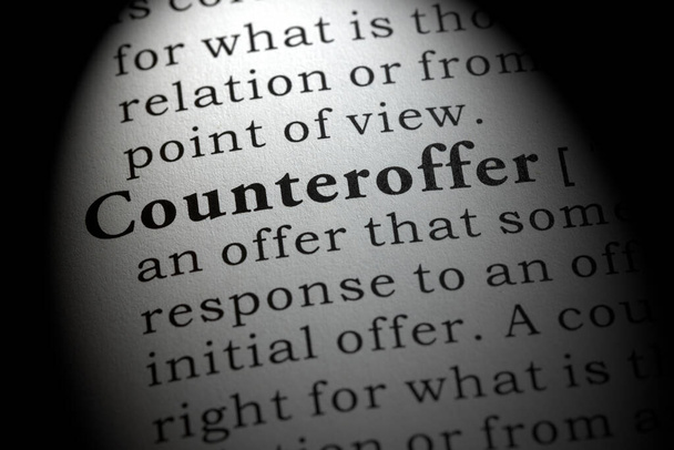 Fake Dictionary word, Dictionary definition of Counteroffer - Photo, Image