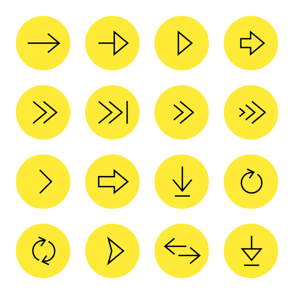 Symbole für Pfeile - Vektor, Bild
