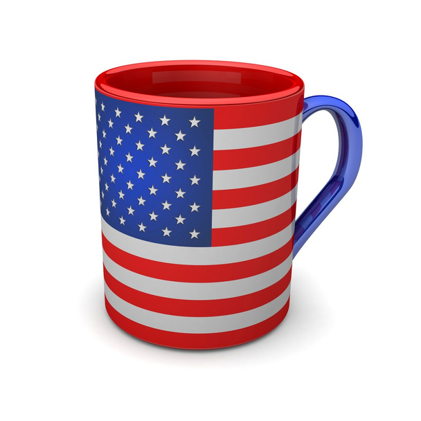 Red cup with flag USA - Fotó, kép