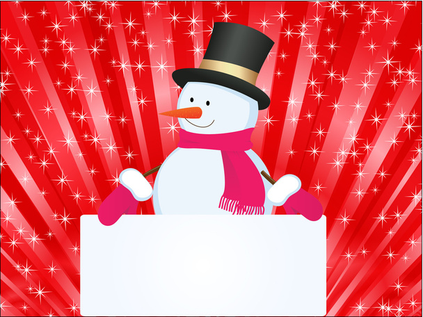 Снеговик со знаменем
 - Фото, изображение