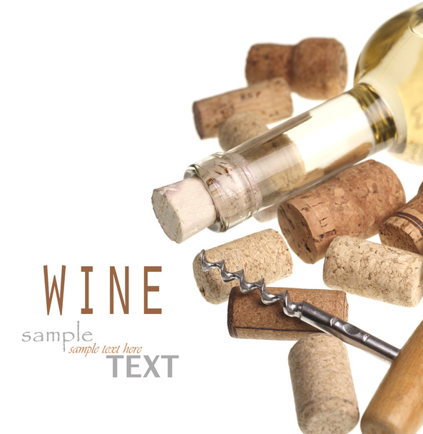 botella de vino blanco - Foto, imagen