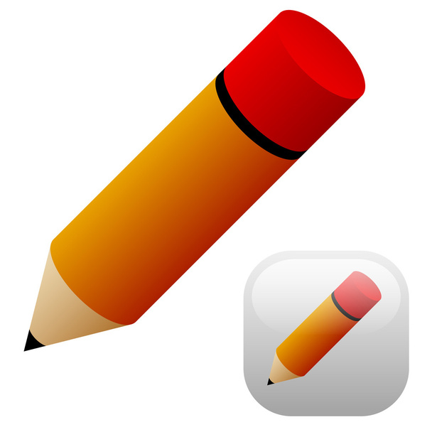 Pencil with background - Vector, Imagen