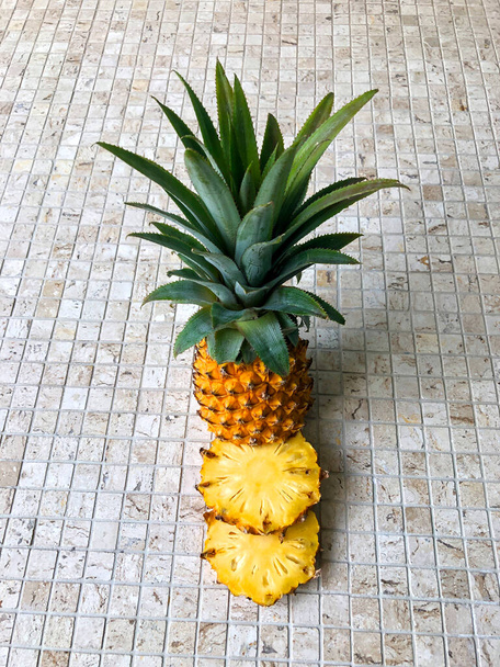 photo pineapple on a white background, isolate, cut - Fotó, kép
