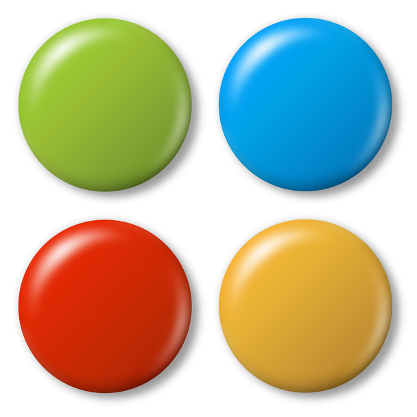 4 gekleurde magneten - Vector, afbeelding