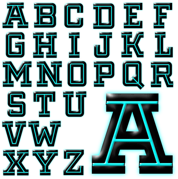 ABC Diseño de letras del alfabeto
 - Foto, imagen