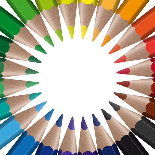 Renkli kalemler - Vektör, Görsel