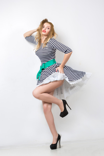 girl in the developing dress. pin up - Photo, Image