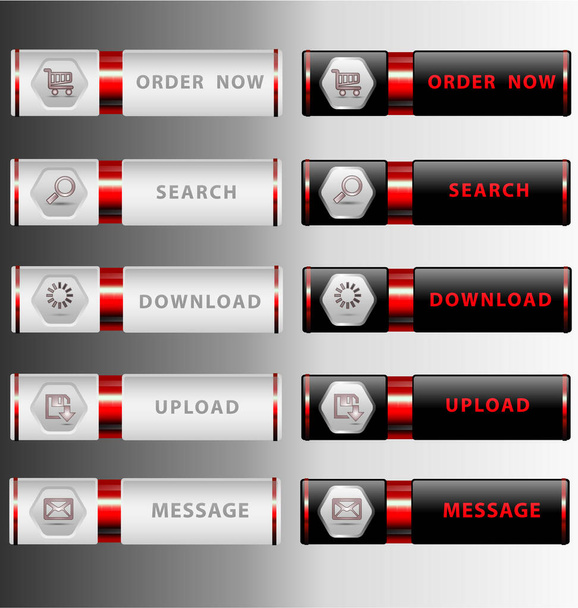 Дизайн відображених сучасних веб-кнопок
 - Вектор, зображення