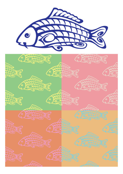 Carp fish - Vector, Image