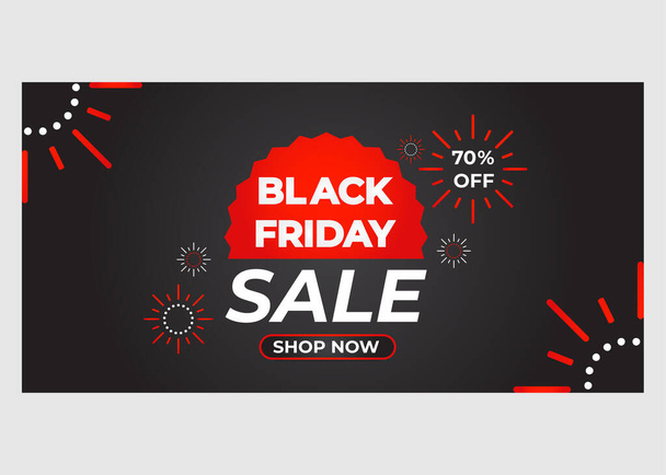 black friday sale promotion banner template.  - ベクター画像