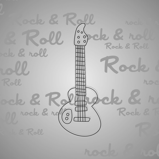 Arte de guitarra rock and roll
 - Vector, Imagen