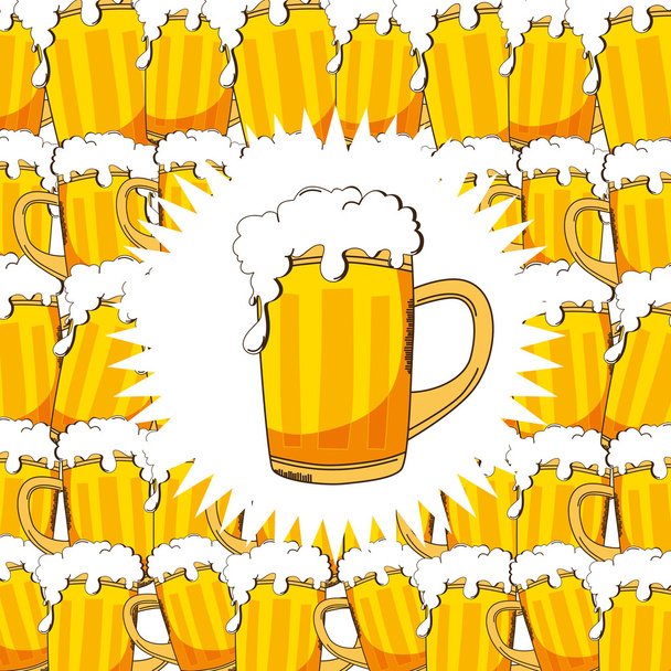 ビールまつりのページ テンプレート - ベクター画像