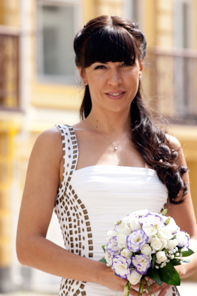 Lovely bride with bouquet - Photo, Image