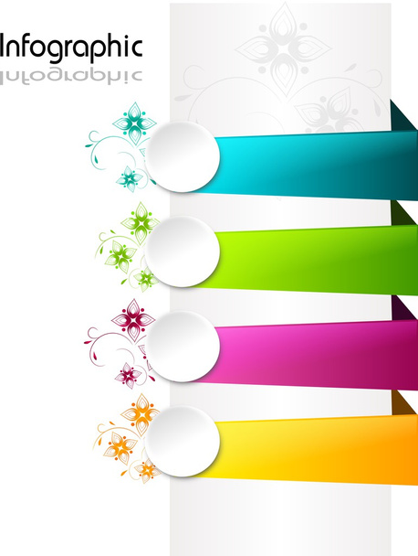 Инфографический шаблон с цветными закладками
 - Фото, изображение