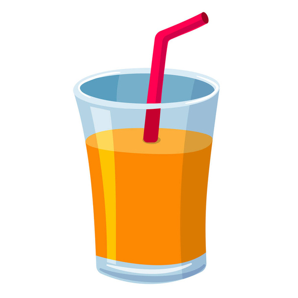 Illustration of the orange juice icon - Vetor, Imagem