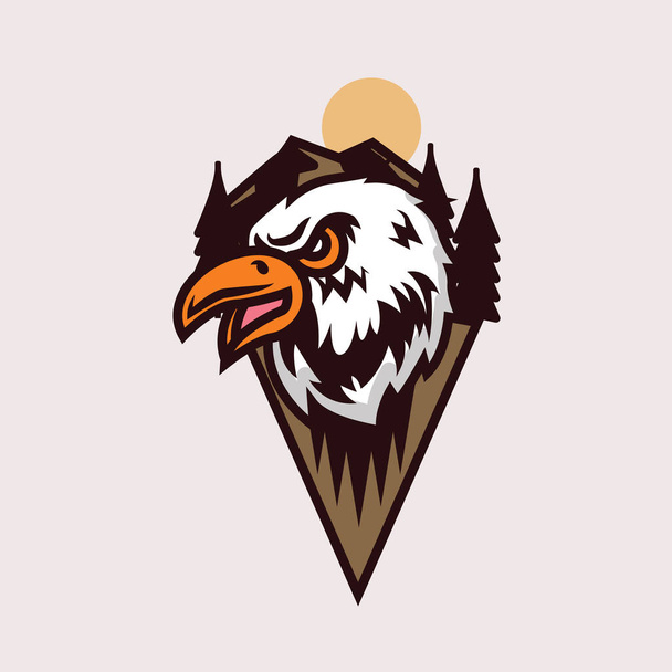 Projekt logo Retro Adventure Eagle - Wektor, obraz