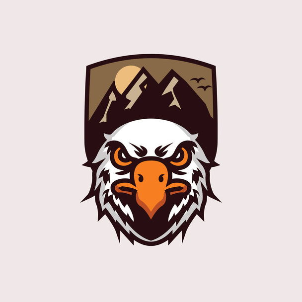 Logo Retro Adventure Eagle design - Vettoriali, immagini
