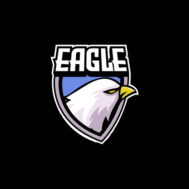 Badge design de la mascotte Eagle e-sport - Vecteur, image