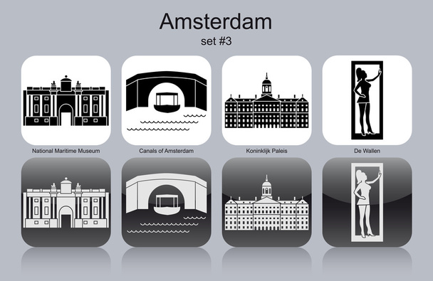 Iconos de Amsterdam
 - Vector, Imagen
