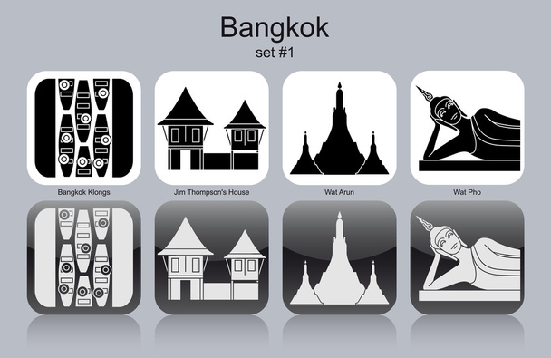 Iconos de Bangkok
 - Vector, Imagen
