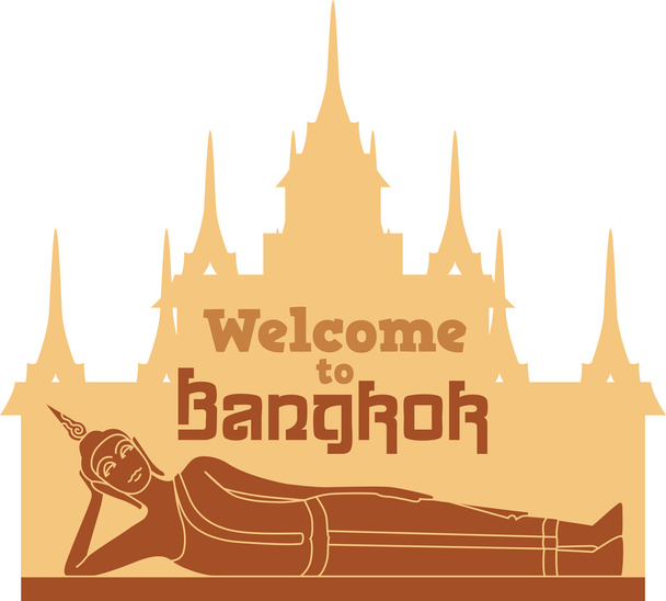 Καλώς ήρθατε στην Μπανγκόκ - Διάνυσμα, εικόνα