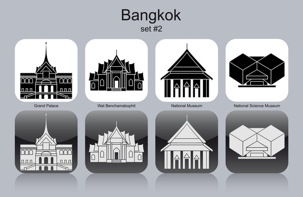 εικονίδια της Μπανγκόκ - Διάνυσμα, εικόνα