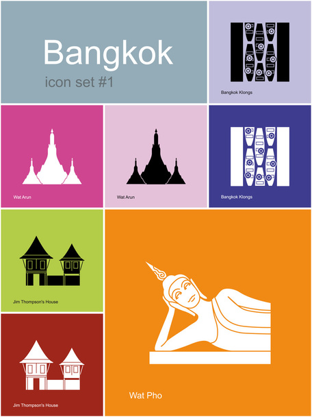 Icônes de Bangkok
 - Vecteur, image