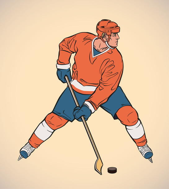 Jugador de hockey - Vector, Imagen