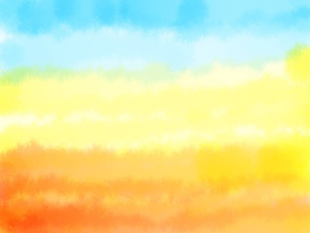 Parede de fundo abstrato criado a partir do zero através de processo de design multi-passo gradiente cor da pintura rosa violeta vermelho laranja amarelo azul sobre papel branco, efeito texturizado, pintura a óleo, modelo colorido Design de computador gráfico para papel arte web móvel  - Foto, Imagem