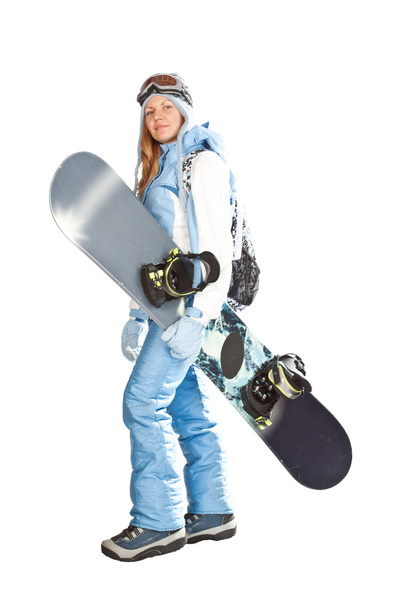 Girl with snowboard. - Photo, Image