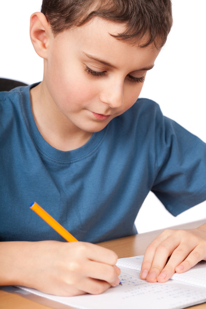 School child doing homework - Fotó, kép