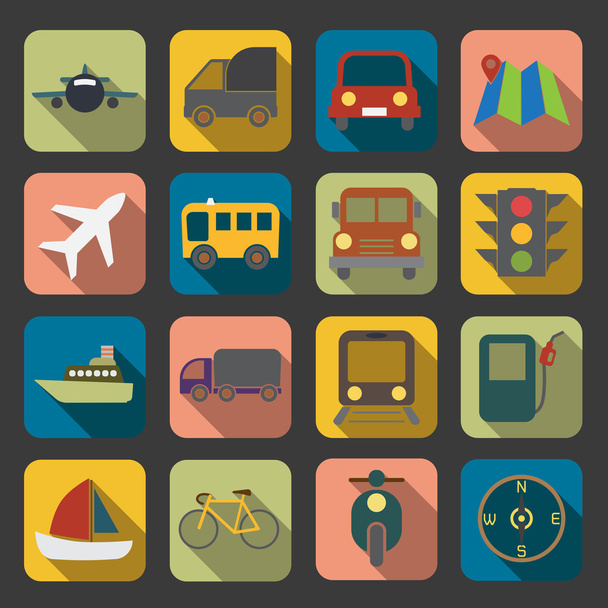 lapos közlekedési ikon - Vektor, kép