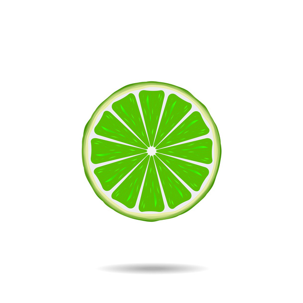 Lime slice - Διάνυσμα, εικόνα