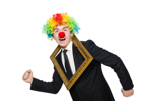 Clown isoliert auf weißem Hintergrund - Foto, Bild