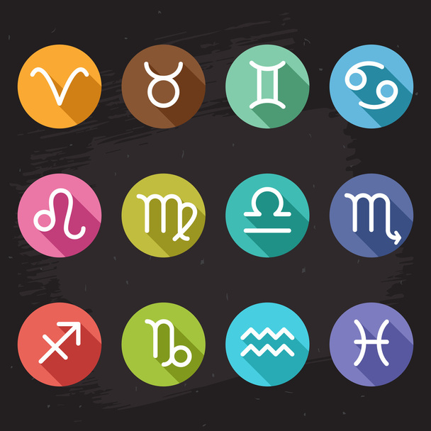 Horoscope icons set - Vector, Image