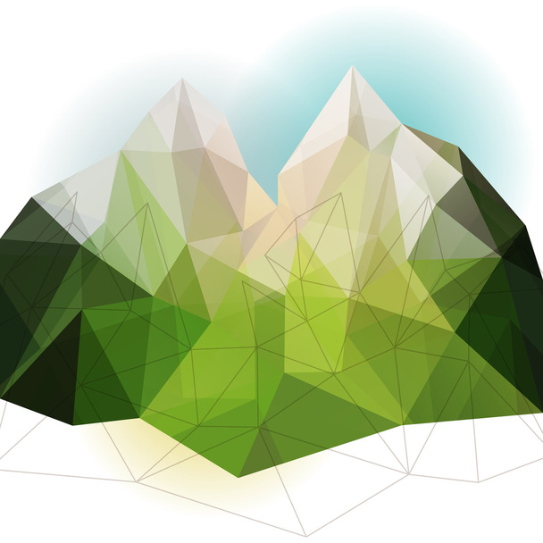Montanha abstrata verde
 - Vetor, Imagem